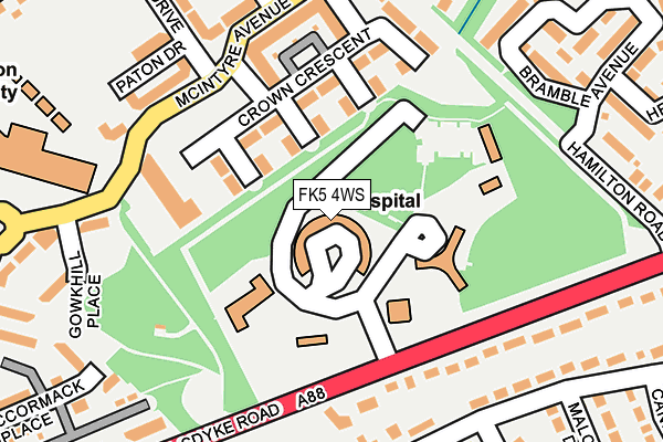 FK5 4WS map - OS OpenMap – Local (Ordnance Survey)