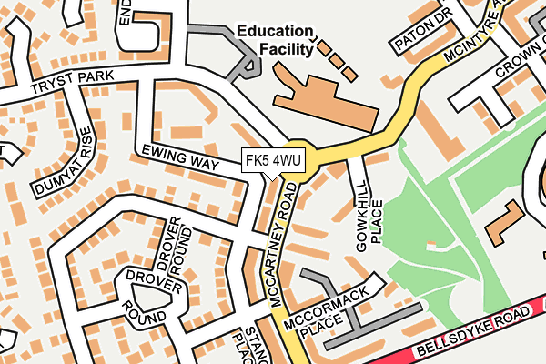 FK5 4WU map - OS OpenMap – Local (Ordnance Survey)