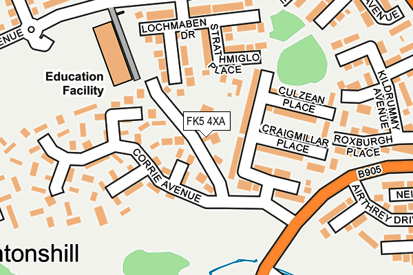 FK5 4XA map - OS OpenMap – Local (Ordnance Survey)