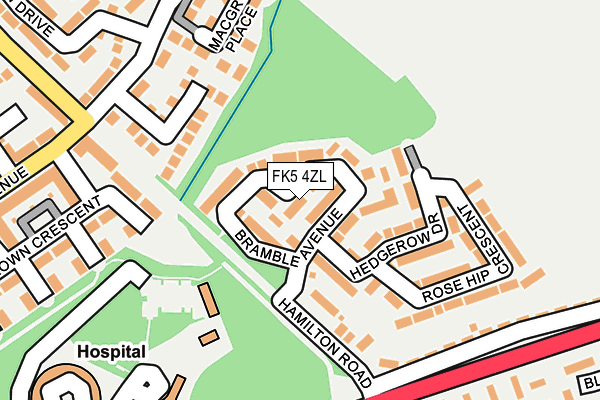 FK5 4ZL map - OS OpenMap – Local (Ordnance Survey)