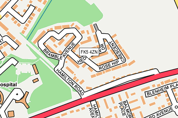 FK5 4ZN map - OS OpenMap – Local (Ordnance Survey)