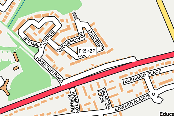 FK5 4ZP map - OS OpenMap – Local (Ordnance Survey)