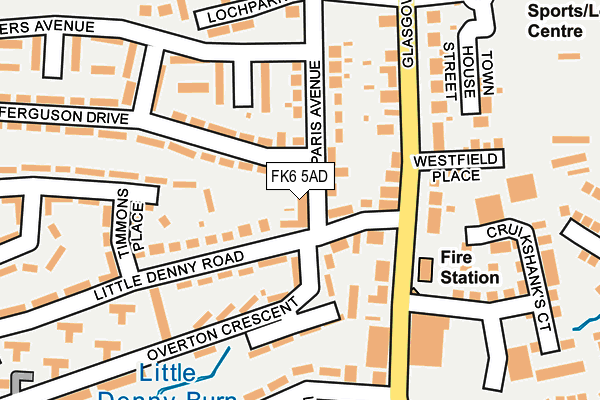 FK6 5AD map - OS OpenMap – Local (Ordnance Survey)