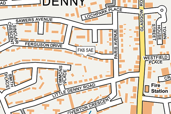 FK6 5AE map - OS OpenMap – Local (Ordnance Survey)