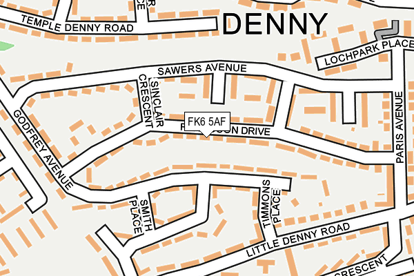 FK6 5AF map - OS OpenMap – Local (Ordnance Survey)