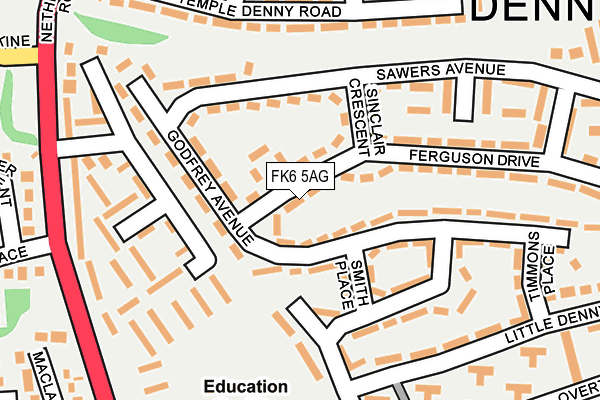 FK6 5AG map - OS OpenMap – Local (Ordnance Survey)