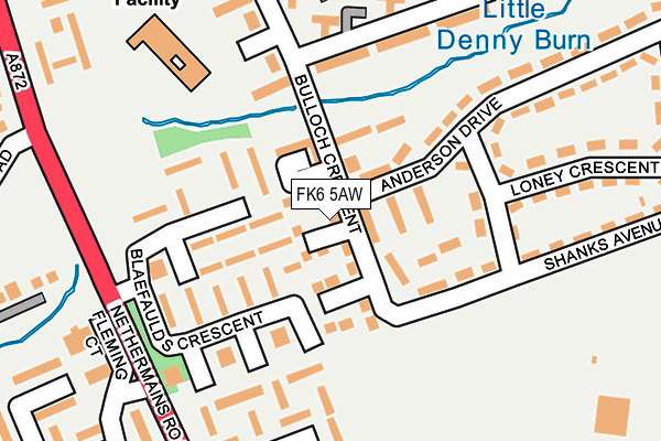 FK6 5AW map - OS OpenMap – Local (Ordnance Survey)