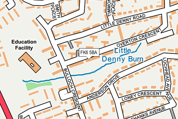 FK6 5BA map - OS OpenMap – Local (Ordnance Survey)