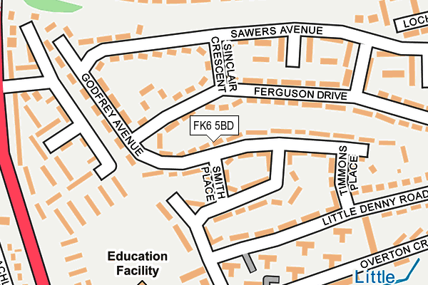 FK6 5BD map - OS OpenMap – Local (Ordnance Survey)