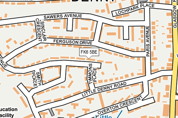 FK6 5BE map - OS OpenMap – Local (Ordnance Survey)