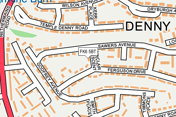 FK6 5BT map - OS OpenMap – Local (Ordnance Survey)