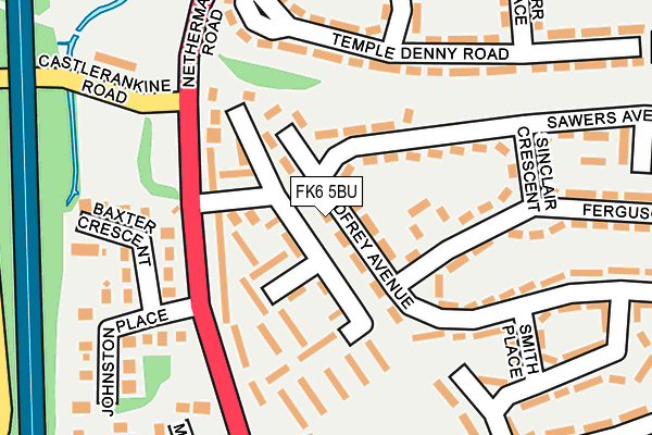 FK6 5BU map - OS OpenMap – Local (Ordnance Survey)