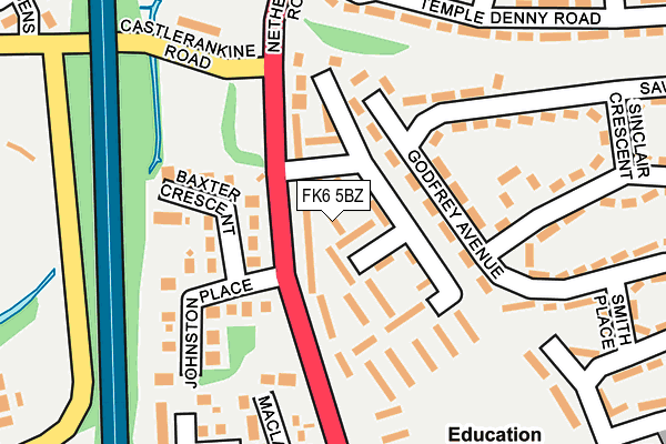 FK6 5BZ map - OS OpenMap – Local (Ordnance Survey)