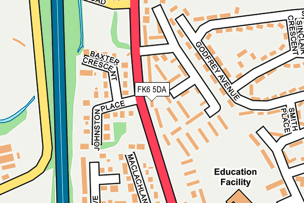 FK6 5DA map - OS OpenMap – Local (Ordnance Survey)