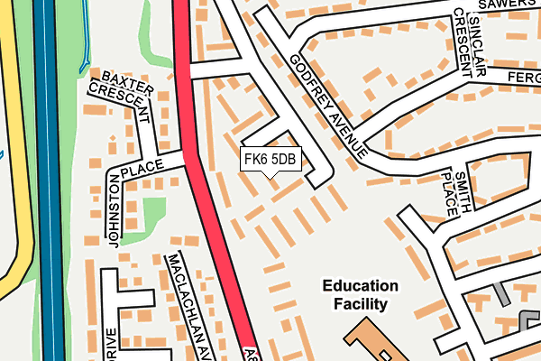 FK6 5DB map - OS OpenMap – Local (Ordnance Survey)