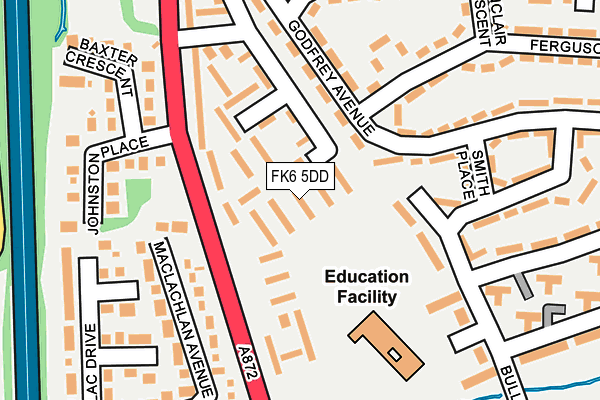 FK6 5DD map - OS OpenMap – Local (Ordnance Survey)