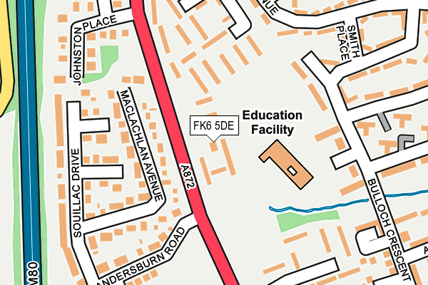 FK6 5DE map - OS OpenMap – Local (Ordnance Survey)