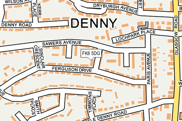 FK6 5DG map - OS OpenMap – Local (Ordnance Survey)