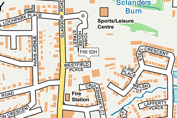 FK6 5DH map - OS OpenMap – Local (Ordnance Survey)