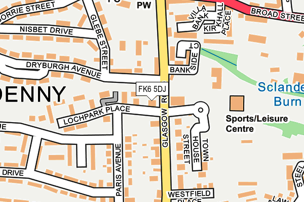 FK6 5DJ map - OS OpenMap – Local (Ordnance Survey)