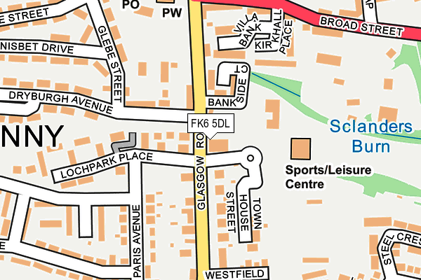 FK6 5DL map - OS OpenMap – Local (Ordnance Survey)
