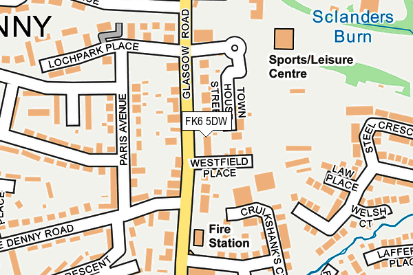 FK6 5DW map - OS OpenMap – Local (Ordnance Survey)