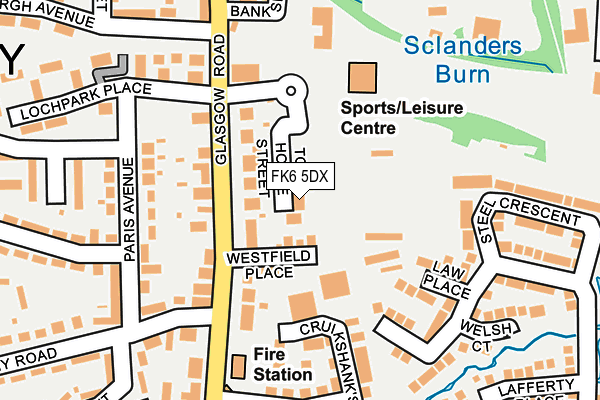 FK6 5DX map - OS OpenMap – Local (Ordnance Survey)