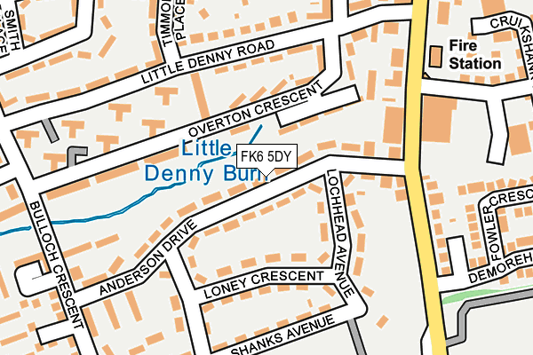 FK6 5DY map - OS OpenMap – Local (Ordnance Survey)