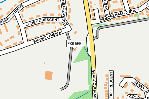 FK6 5EB map - OS OpenMap – Local (Ordnance Survey)