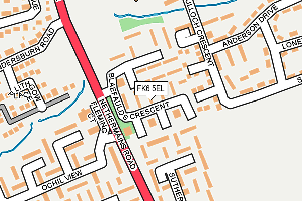 FK6 5EL map - OS OpenMap – Local (Ordnance Survey)