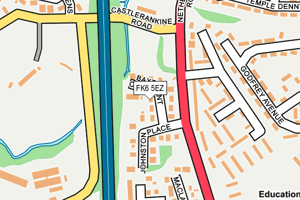 FK6 5EZ map - OS OpenMap – Local (Ordnance Survey)
