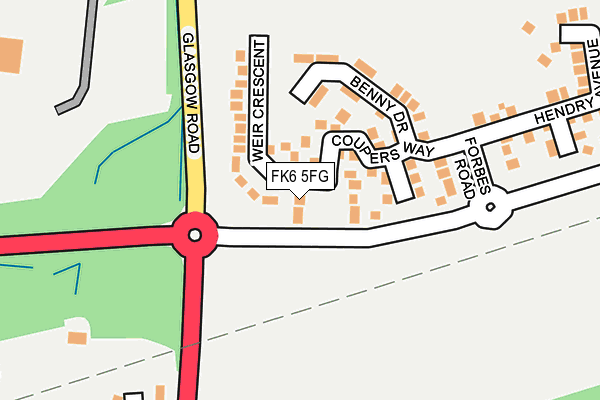 FK6 5FG map - OS OpenMap – Local (Ordnance Survey)