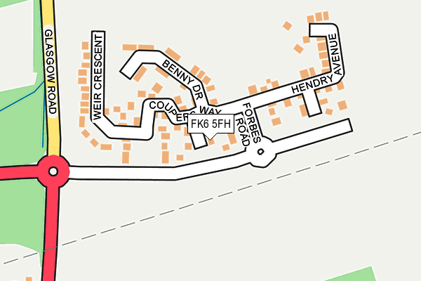 FK6 5FH map - OS OpenMap – Local (Ordnance Survey)
