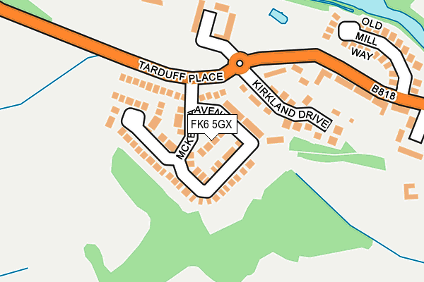 FK6 5GX map - OS OpenMap – Local (Ordnance Survey)
