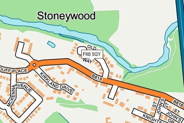 FK6 5GY map - OS OpenMap – Local (Ordnance Survey)