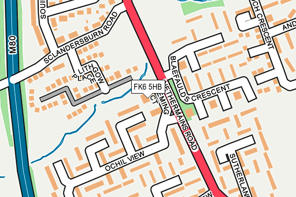 FK6 5HB map - OS OpenMap – Local (Ordnance Survey)