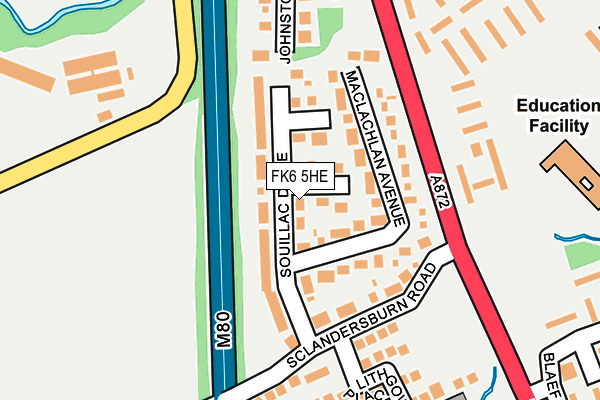 FK6 5HE map - OS OpenMap – Local (Ordnance Survey)