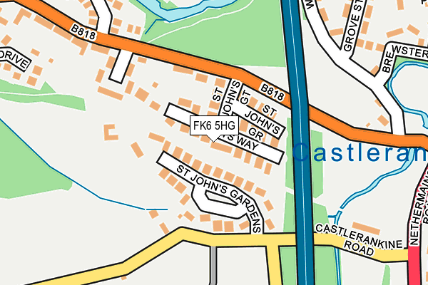 FK6 5HG map - OS OpenMap – Local (Ordnance Survey)
