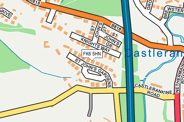 FK6 5HN map - OS OpenMap – Local (Ordnance Survey)