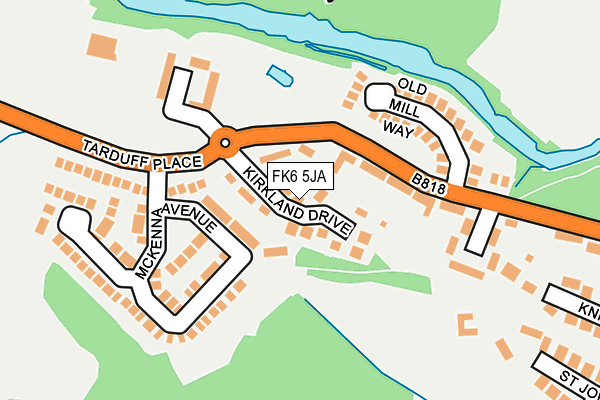 FK6 5JA map - OS OpenMap – Local (Ordnance Survey)