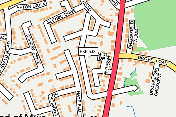 FK6 5JX map - OS OpenMap – Local (Ordnance Survey)