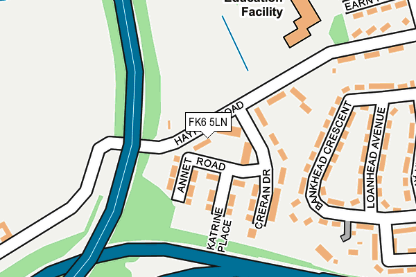 FK6 5LN map - OS OpenMap – Local (Ordnance Survey)