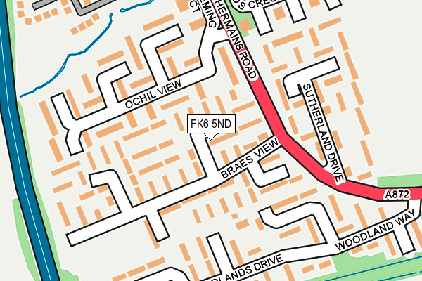 FK6 5ND map - OS OpenMap – Local (Ordnance Survey)
