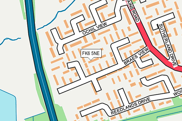 FK6 5NE map - OS OpenMap – Local (Ordnance Survey)