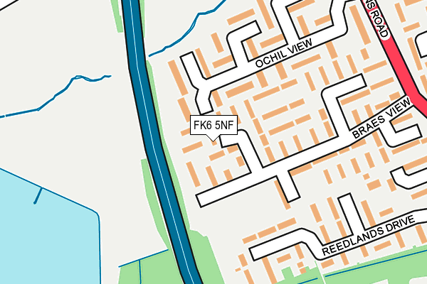 FK6 5NF map - OS OpenMap – Local (Ordnance Survey)