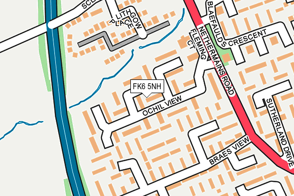 FK6 5NH map - OS OpenMap – Local (Ordnance Survey)