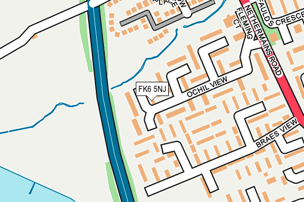 FK6 5NJ map - OS OpenMap – Local (Ordnance Survey)