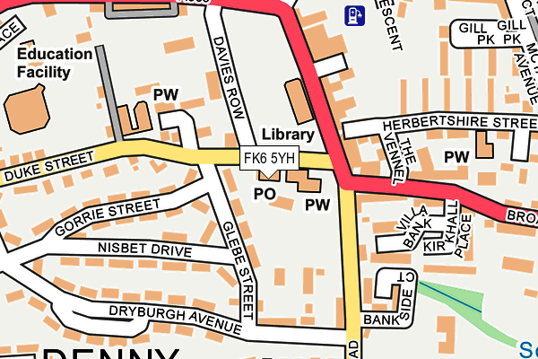 FK6 5YH map - OS OpenMap – Local (Ordnance Survey)