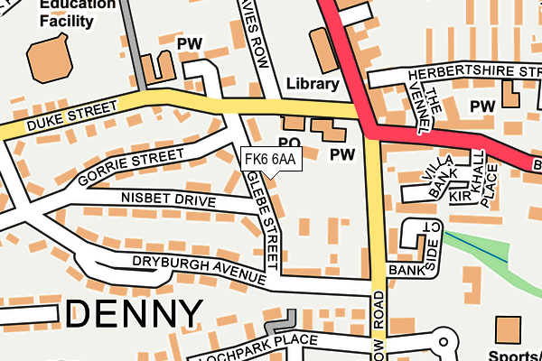 FK6 6AA map - OS OpenMap – Local (Ordnance Survey)