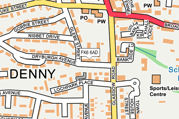 FK6 6AD map - OS OpenMap – Local (Ordnance Survey)